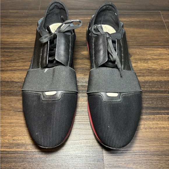 Size 13 - Balenciaga Race Runner Black Red - Picture 1 of 10